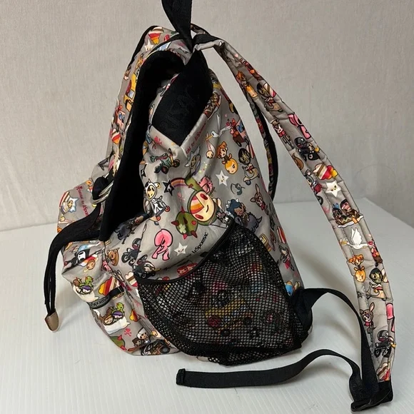 LeSportsac Tokidoki Collaboration Rucksack Colorful Character Print Backpack - Picture 6 of 16